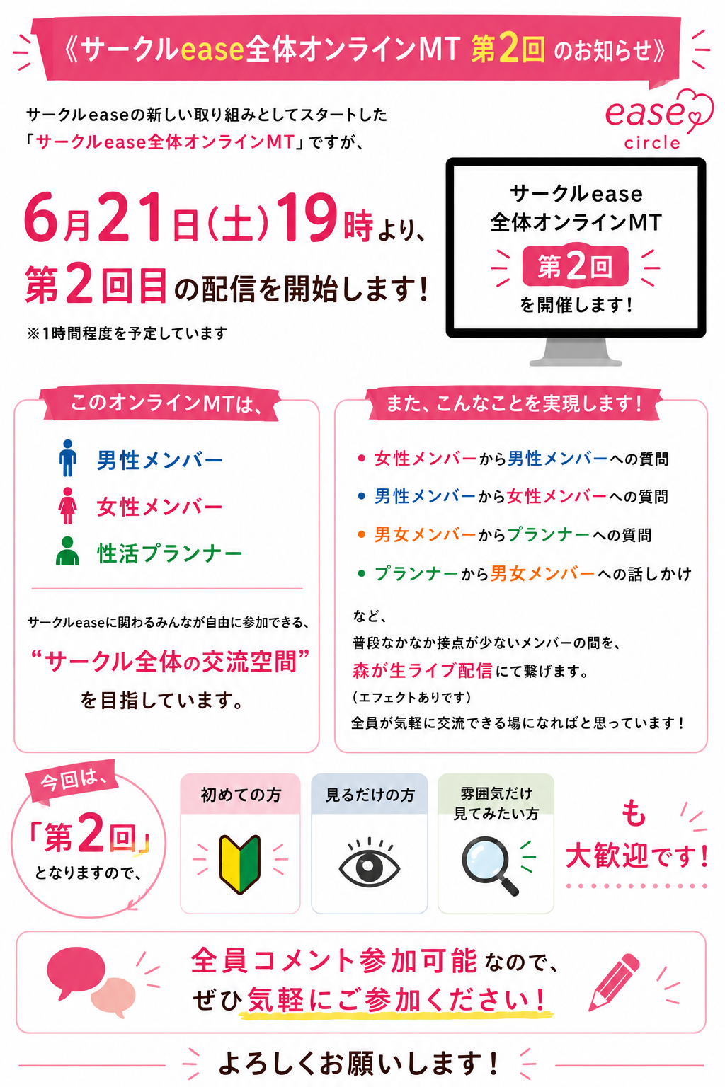 サークルease全体オンラインMT #1
